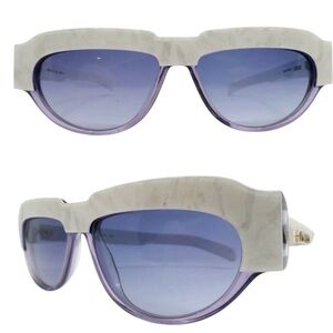 1980’s Silhouette Angular Sunglasses, Colorblock Purple white, Mod 3096, Austria
